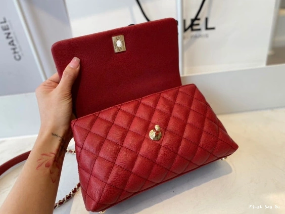 First Bag Ru CHANEL WITH TOP HANDLE FLAP BAG 0821
